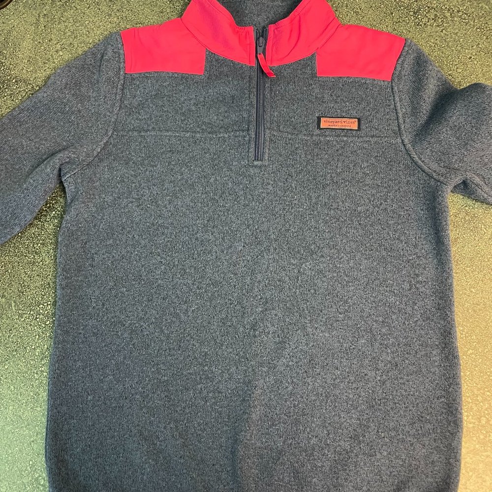 Girls Large 14 Vineyard Vines Shep Shirt Blue and Pink